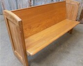 5 39 Vintage Church Pew Bench, Entryway Bench, Farmhouse Furniture, Wooden Bench E, Farmhouse Oak Church Pew, Wedding Decor, Rustic Bench
