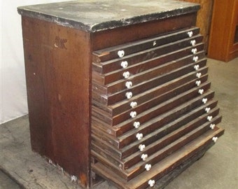 15 Drawer Printing Cabinet Granite Top Printer Tray Lead Etsy