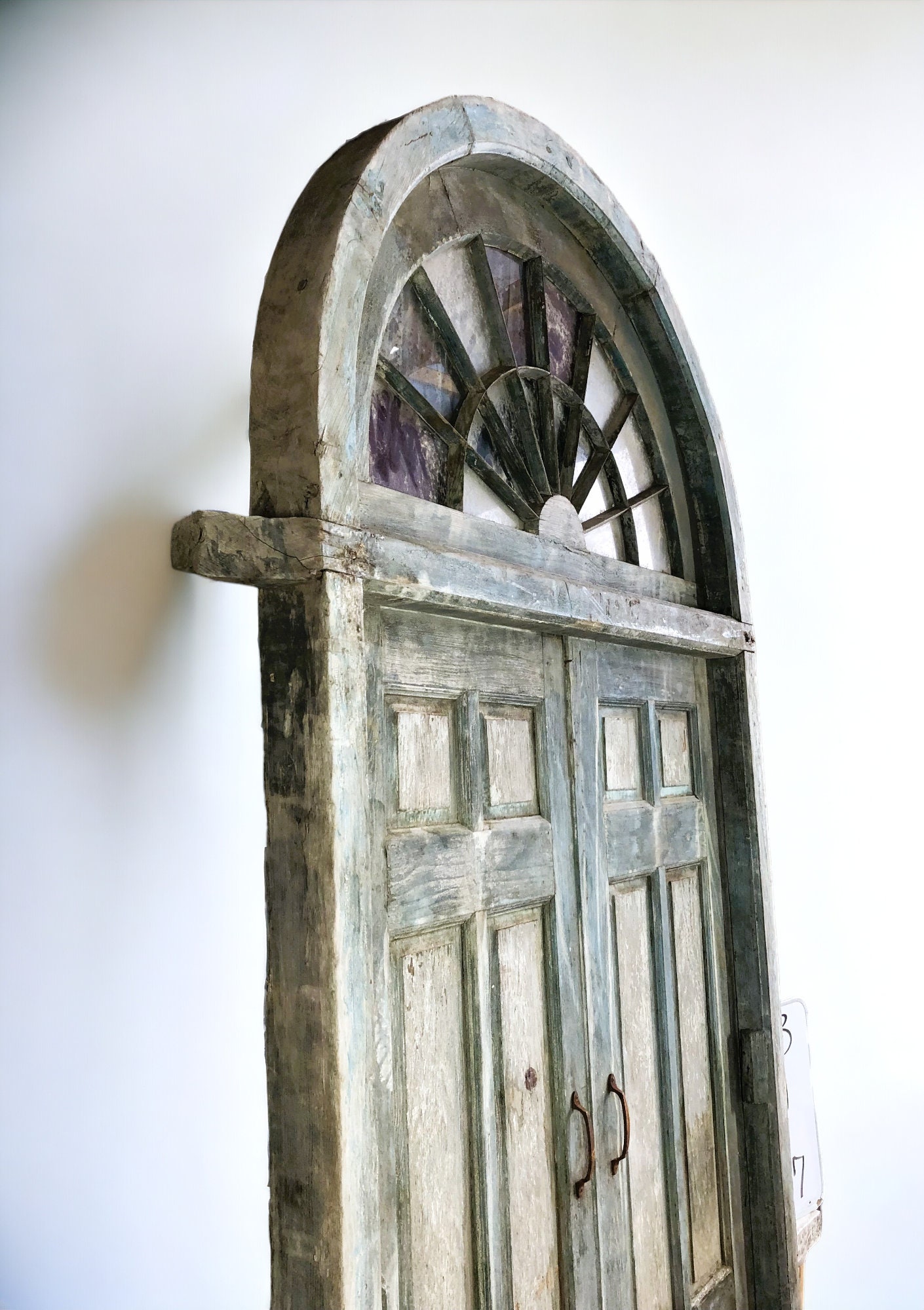 Antique Arched French Double Doors (51x107) European Door