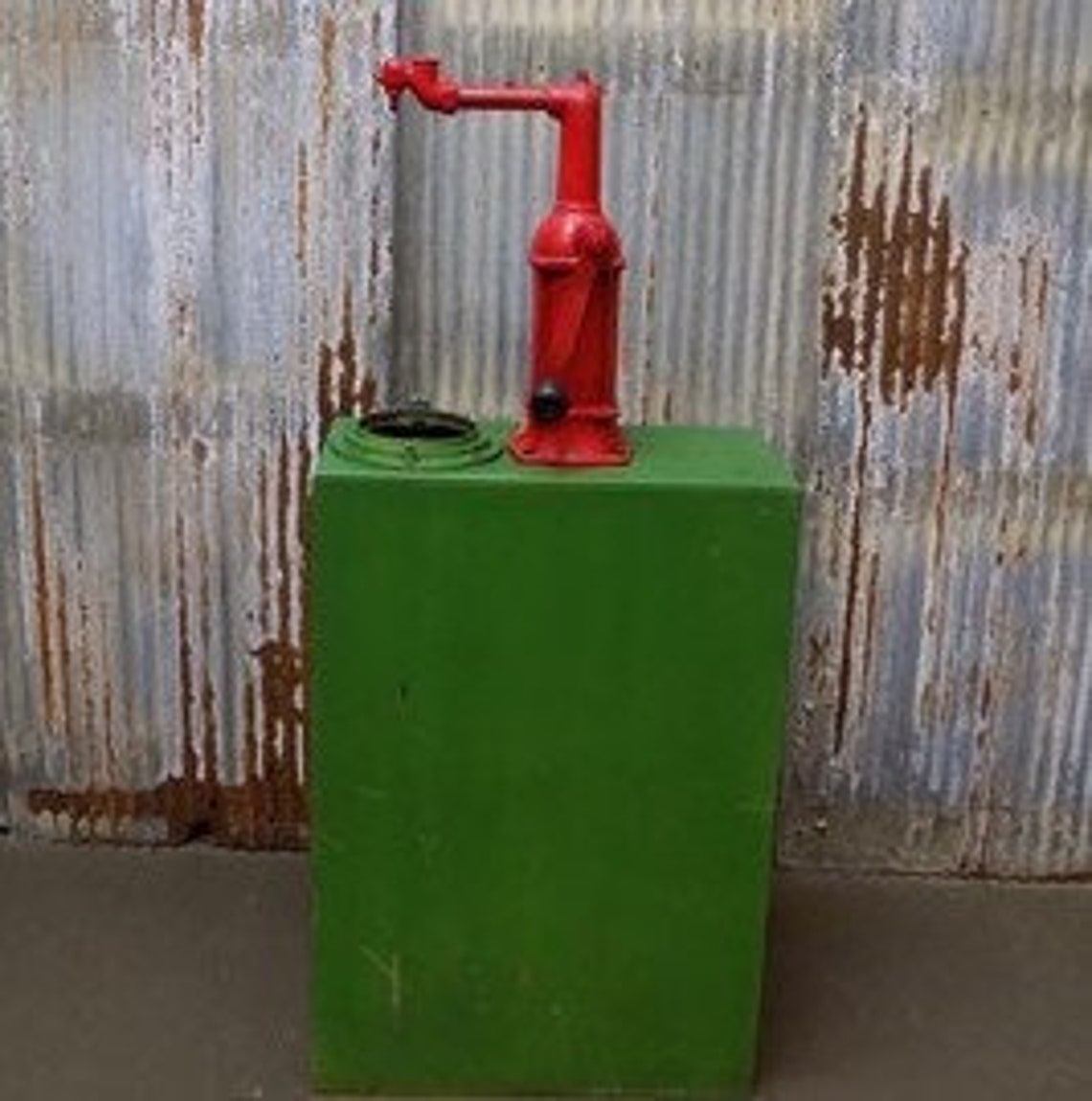 Vintage Oil Lubester Pump Dispenser With Hand Crank Texaco