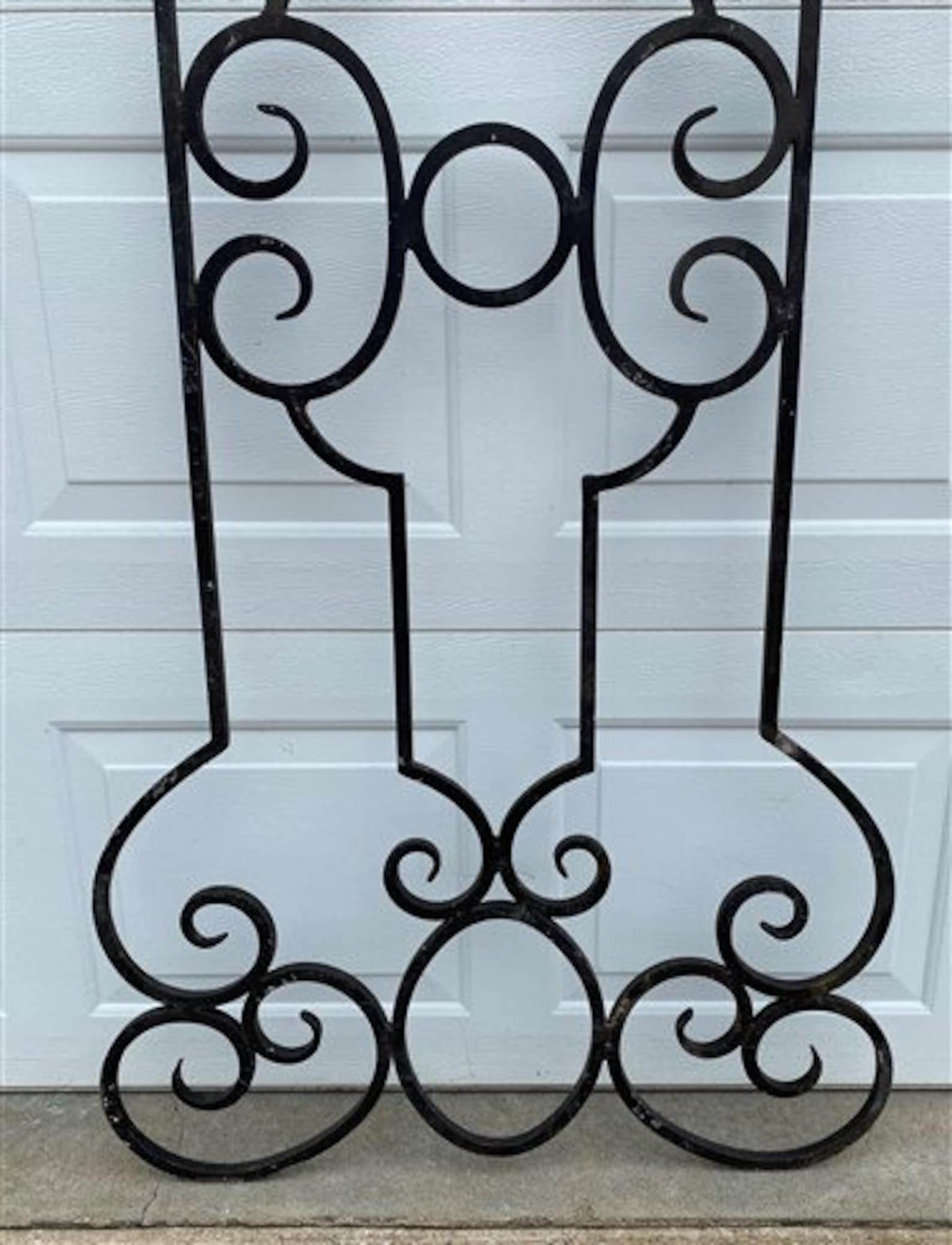 Vintage Wrought Iron Wall Hanging Panel Decorative Scroll Etsy