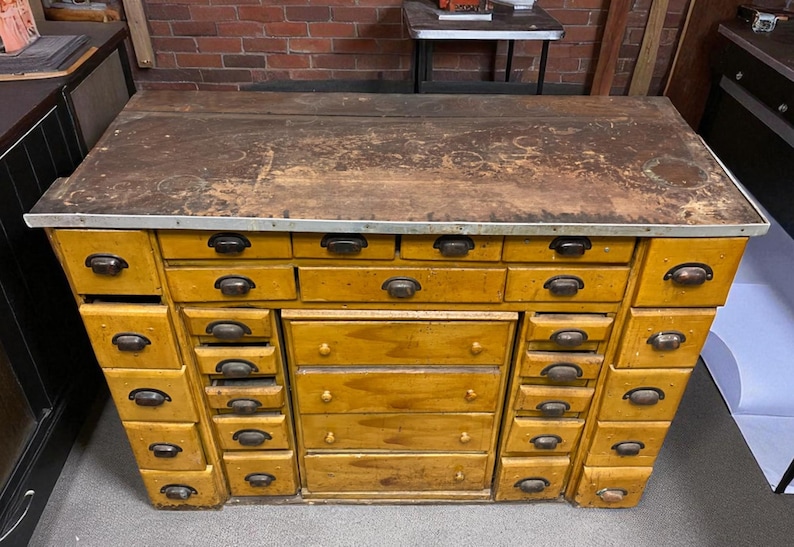 Whatchmaker Bench Watchmaker Bench, Vintage Jewelers Workbench, Entry Hall Table ...