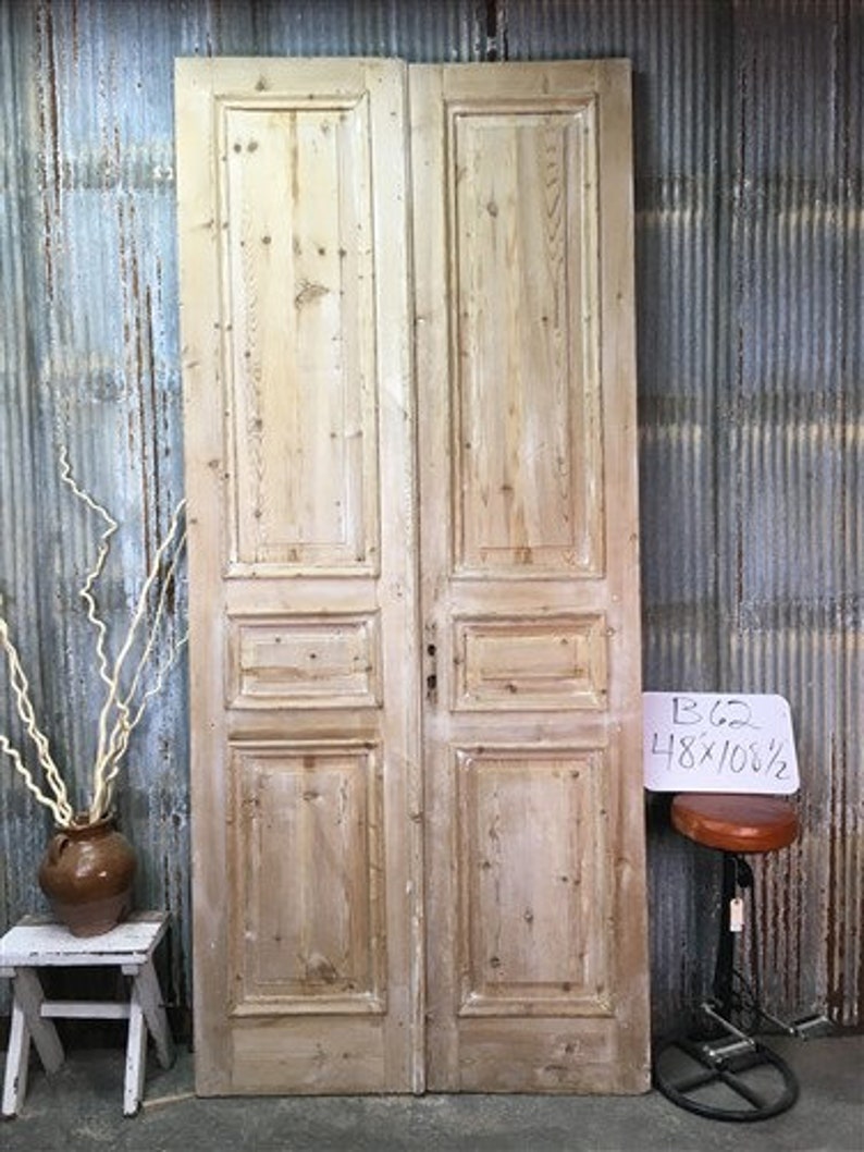 Thick Molding Antique French Double Doors European Doors Etsy