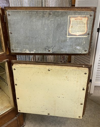 Vintage oak ice best sale box