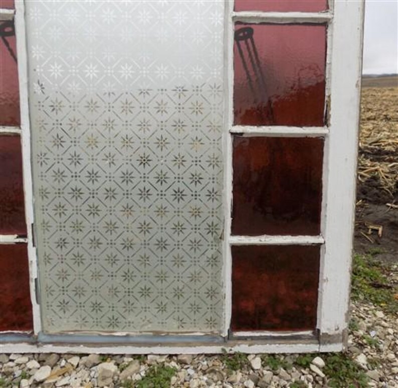 Antique Stained Glass, Rectangular Church Window, Architectural Art ...