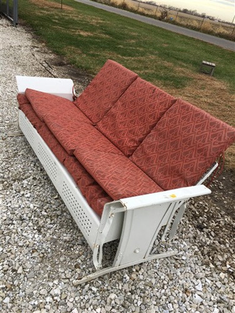 Mid Century Modern Glider Couch Vintage Sofa Swing Glider Etsy