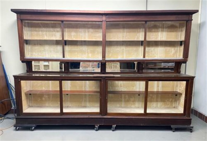 12' Retail Store Display Cabinet, Vintage Backbar, Bookcase, Display ...