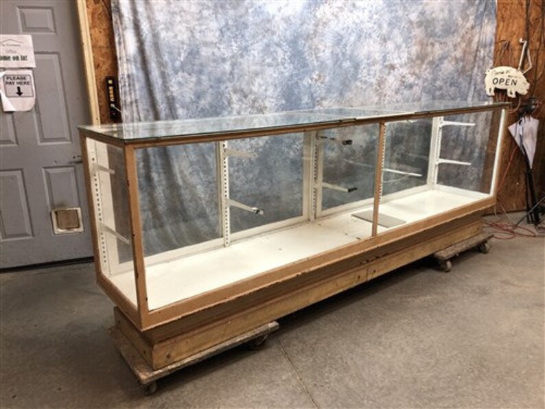 Wilmarth Display Case Vintage Oak Store Counter Mercantile Etsy