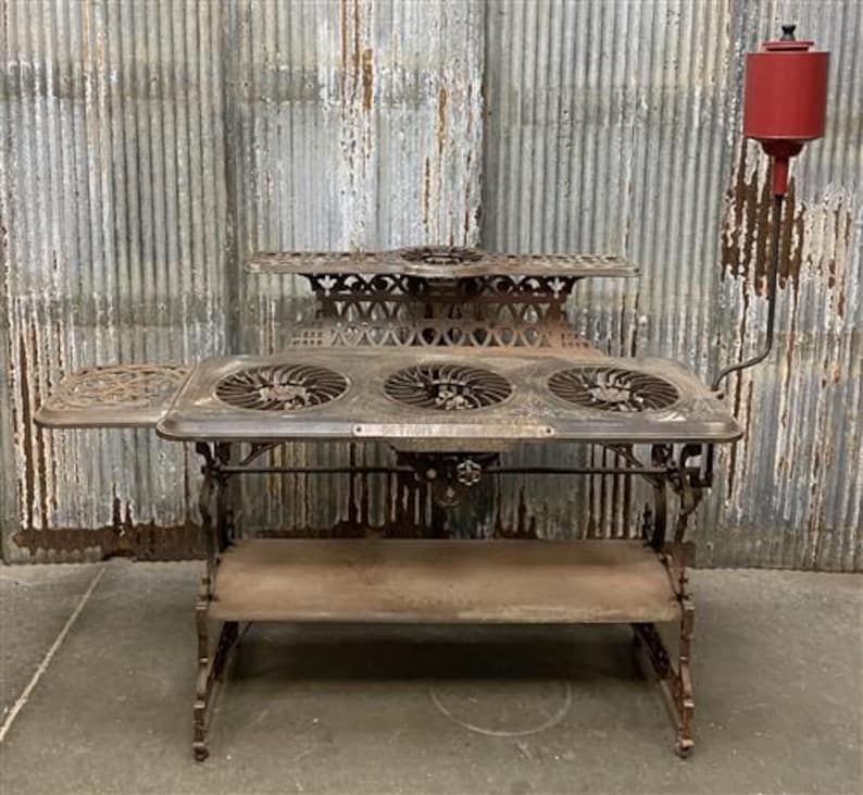 Crown Jewel Vapor Stove, Detroit Stove Works, Vintage Fuel Burning