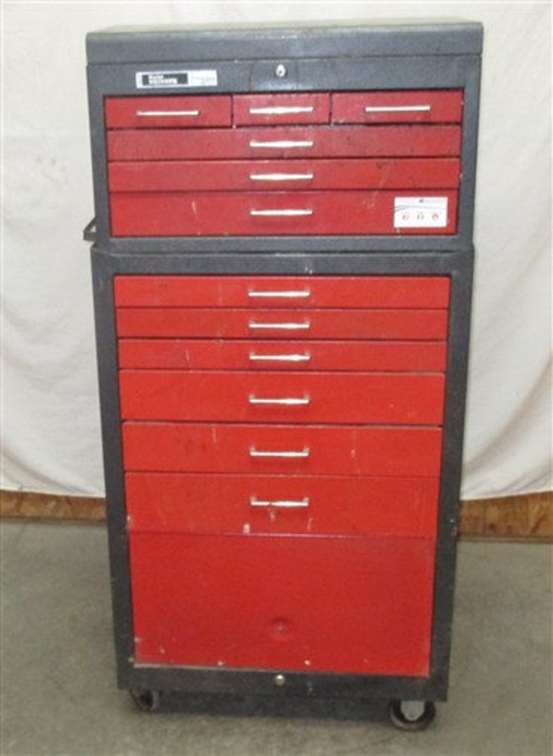 Master Mechanic 12 Drawer Rolling Tool Box Chest Metal Shop Etsy