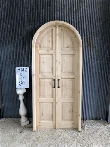 Arched French Double Door (36x80) Panel Doors, European