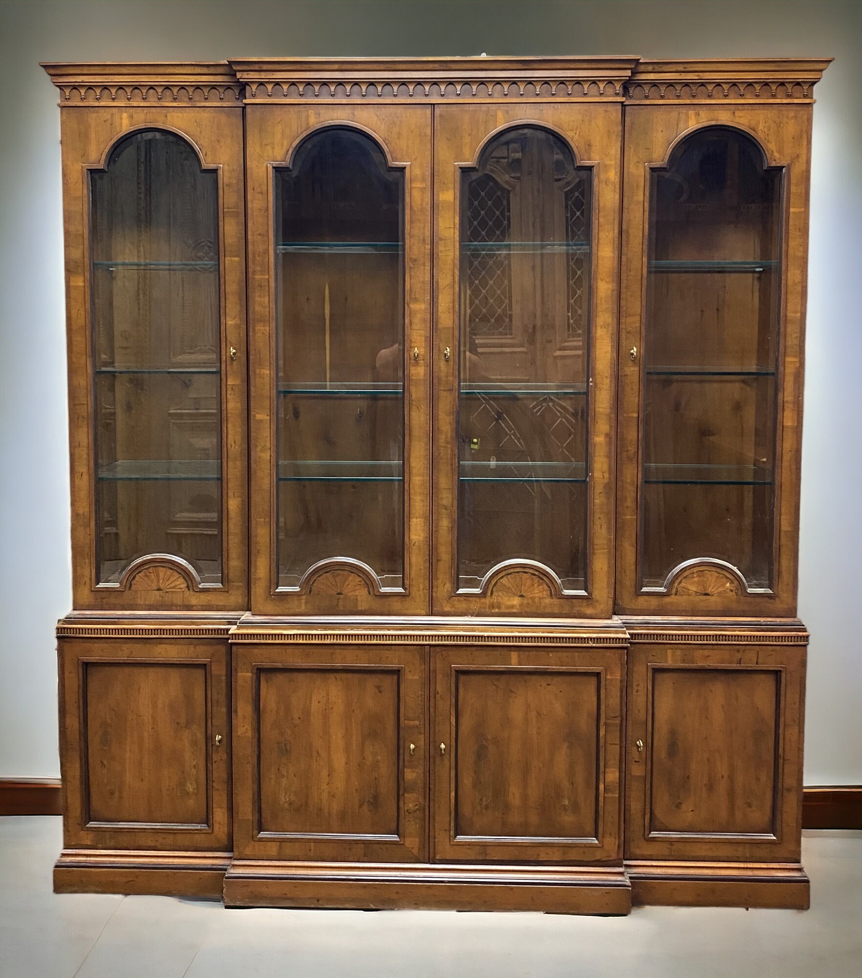 Henredon breakfront china cabinet deals