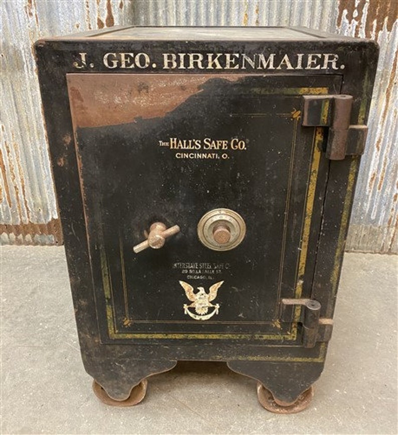 Vintage Floor Safe 1906 Hall's Safe Co Single Combination Etsy