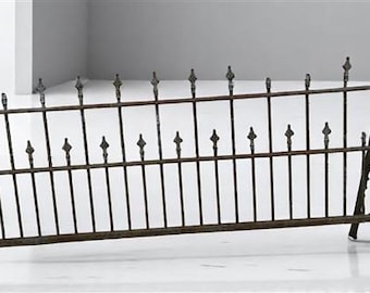 Wrought Iron Vintage Fence Panel (88x44) Architectural Salvage, Garden Art A26