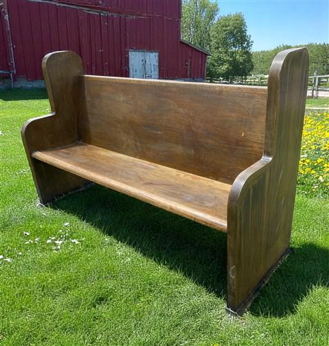 Vintage Wooden Church Pew, 5' 3" Porch Bench, Entry Foyer, Dining Seating, C35, Church Pew Furniture, Entryway Bench, Rustic Pew