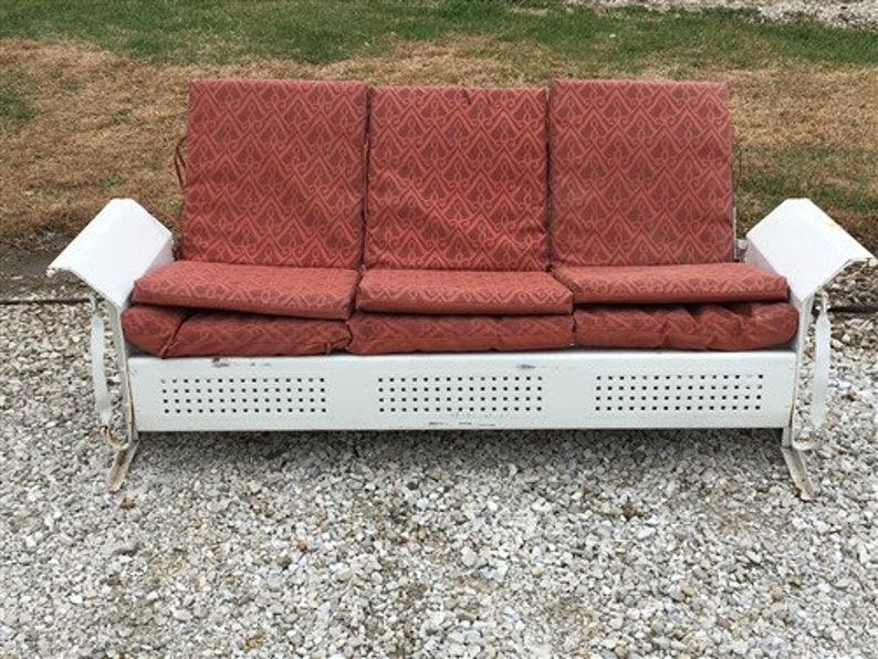 Mid Century Modern Glider Couch Vintage Sofa Swing Glider Etsy