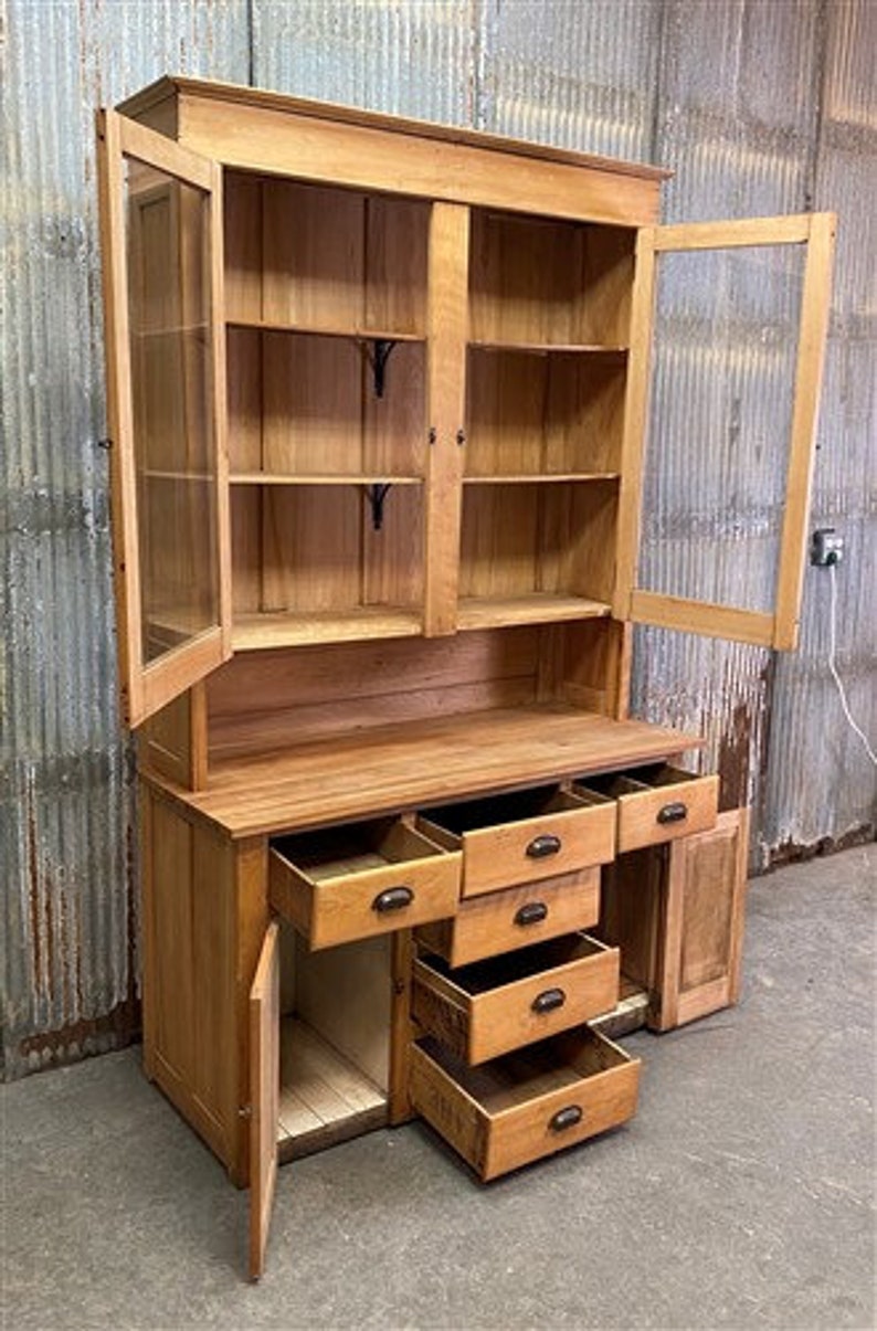 Multi Drawer Step Back Vintage Kitchen Cupboard Etsy