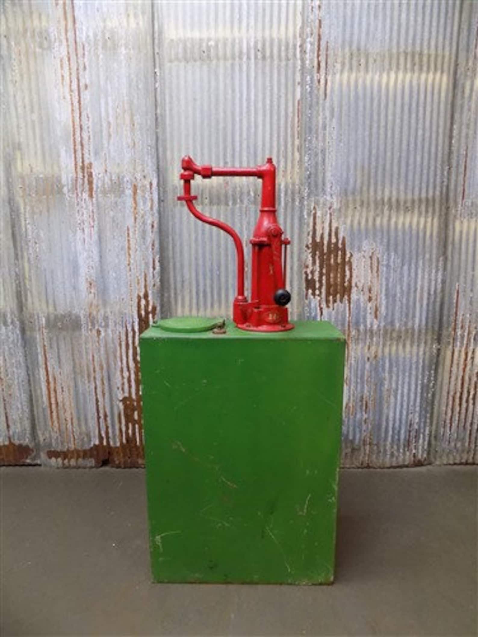 Vintage Oil Lubester Pump Dispenser With Hand Crank Etsy