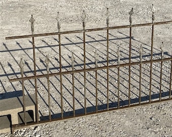 Wrought Iron Fence Panel, Architectural Salvage Grate, Garden Art, Vintage, Y