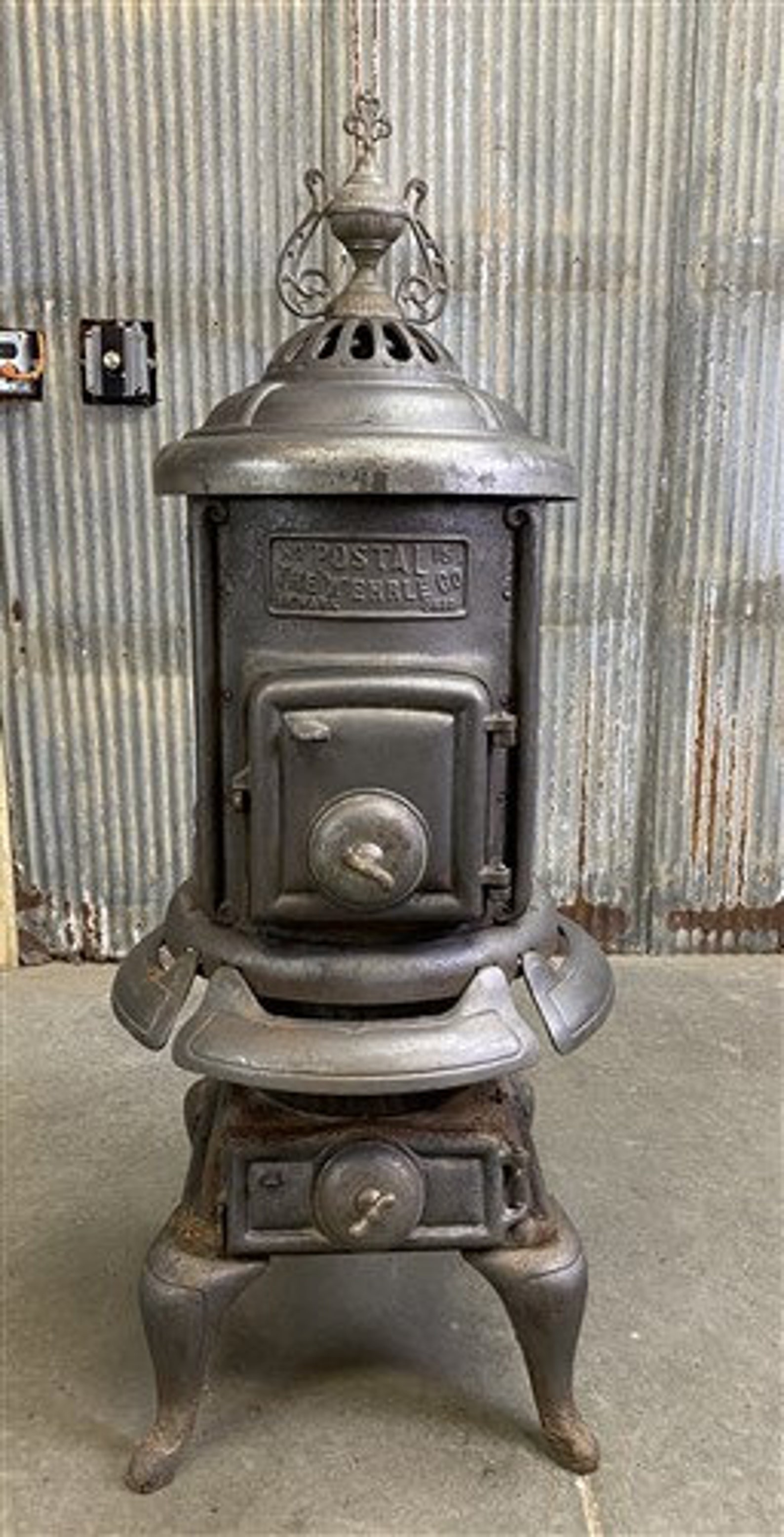 The Wehrle Co No 15 Postal Stove, Vintage Pot Belly Coal Stove, Parlor