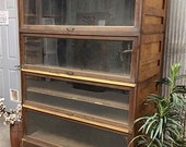 Barrister Bookcase, Vintage Lawyer Cabinet, Stacking Bookcase Display Showcase F, Office Furniture, Storage Case, Organization