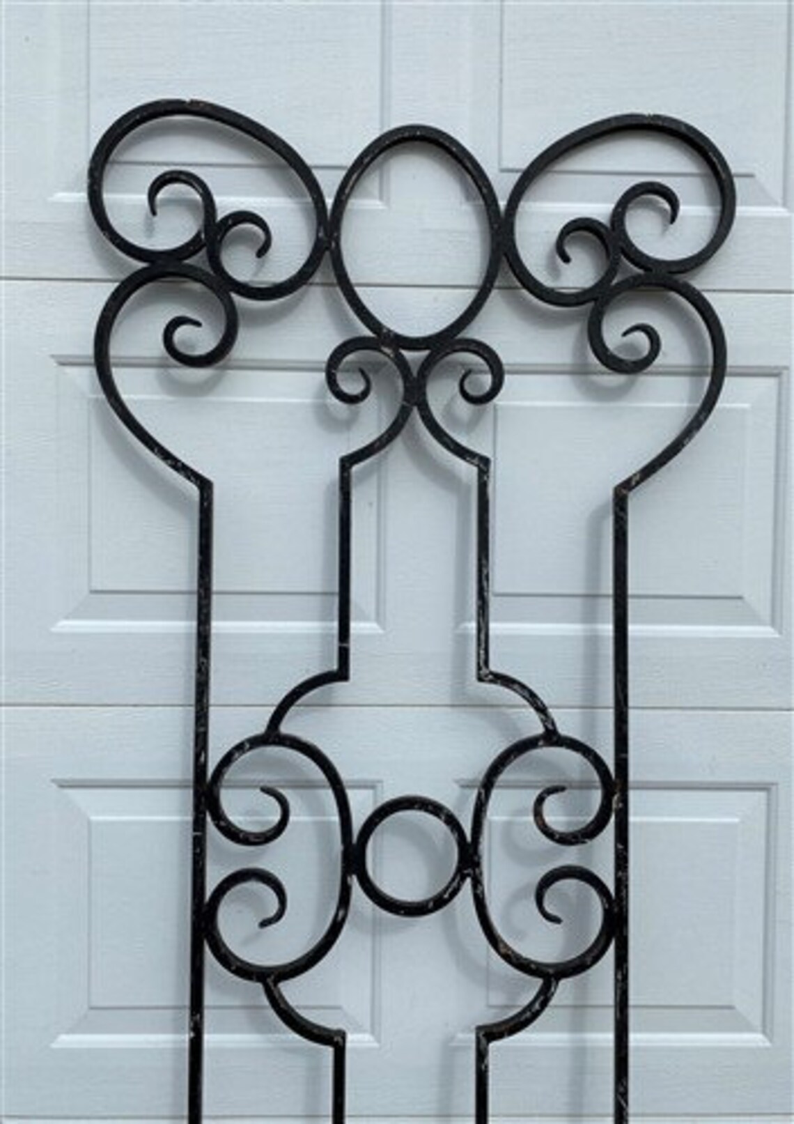 Vintage Wrought Iron Wall Hanging Panel Decorative Scroll Etsy