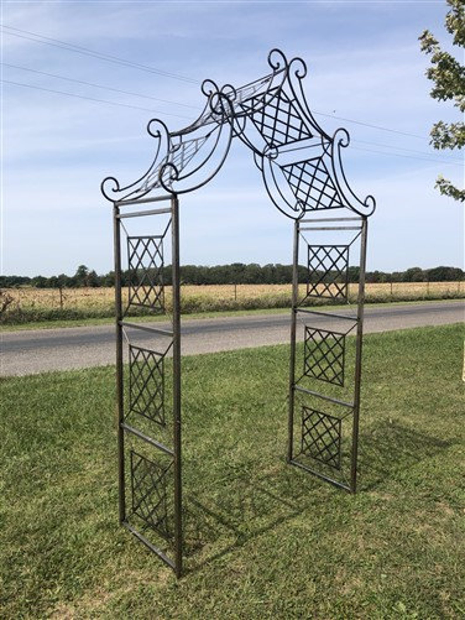 Arco del jardín de metal de celosía florero enrejado al aire | Etsy