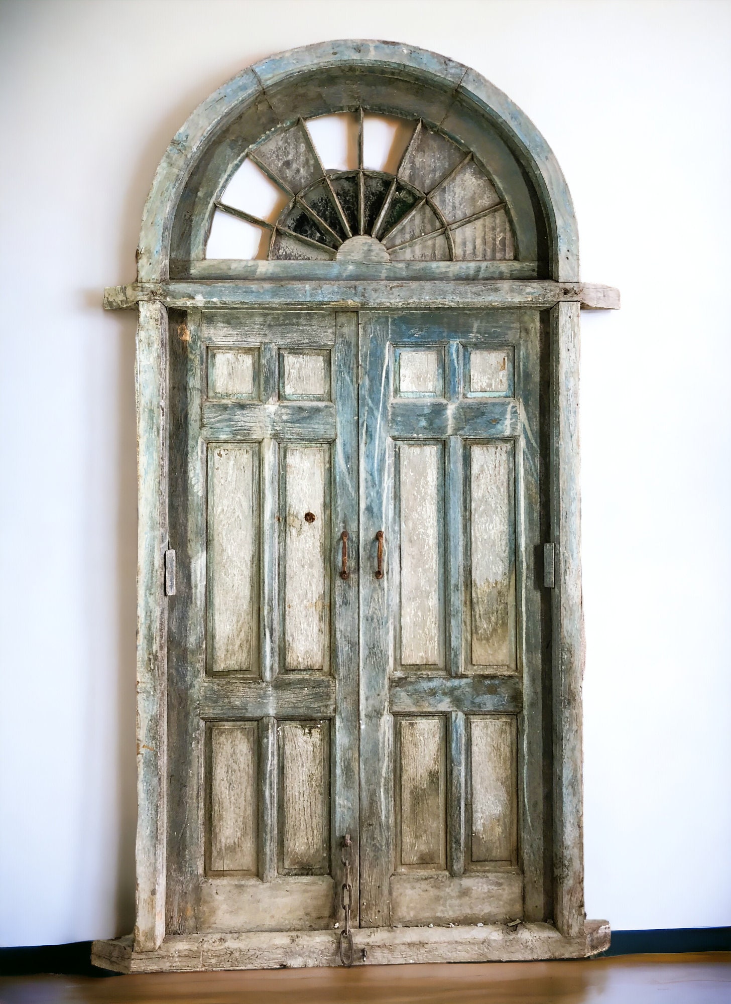 Antique Arched French Double Doors (51x107) European Door