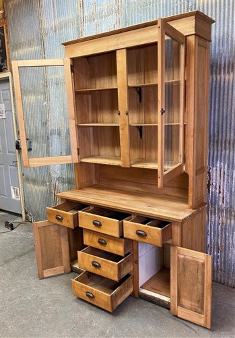 Multi Drawer Step Back Vintage Kitchen Cupboard Etsy