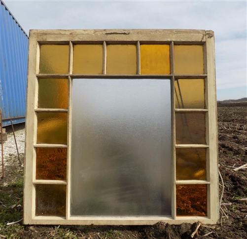Antique Stained Glass, Rectangular Church Window, Architectural Art ...