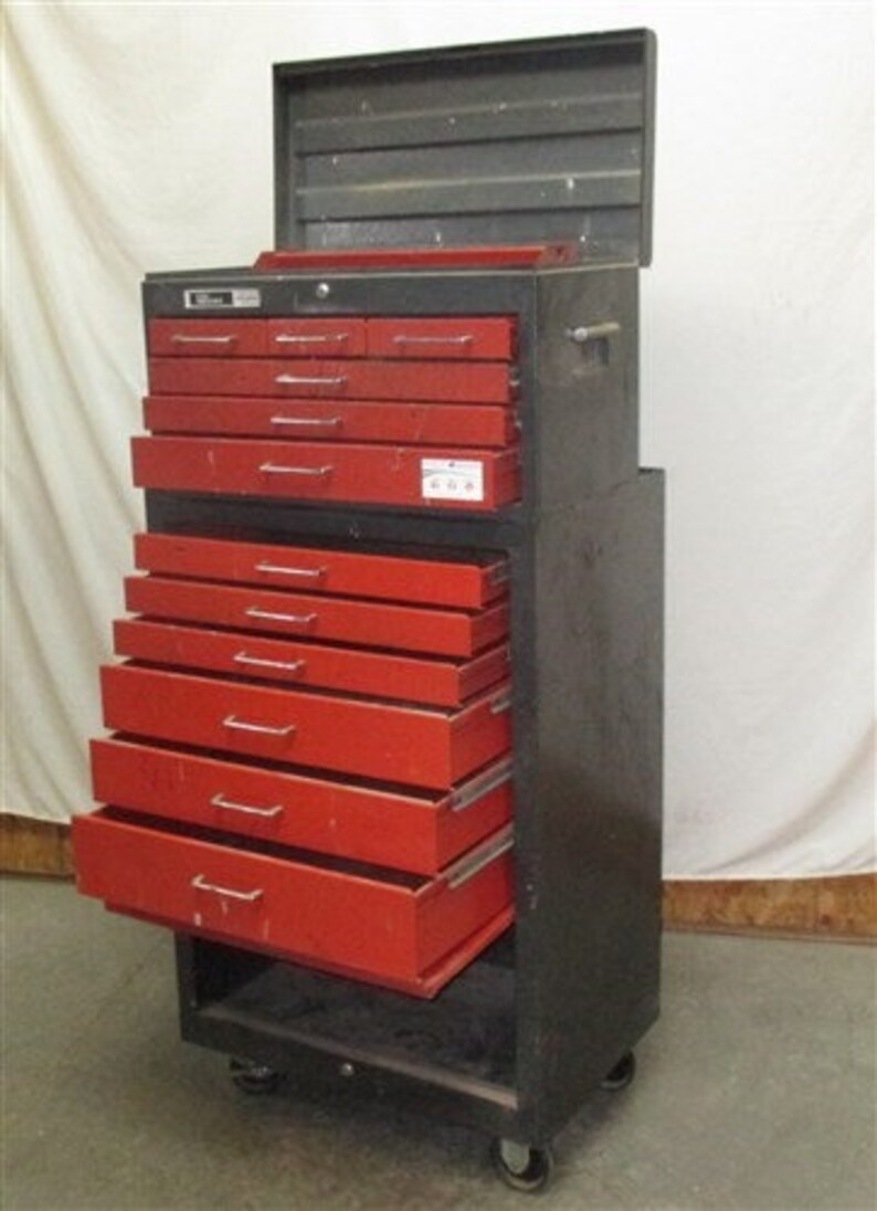 Master Mechanic 12 Drawer Rolling Tool Box Chest Metal Shop Etsy