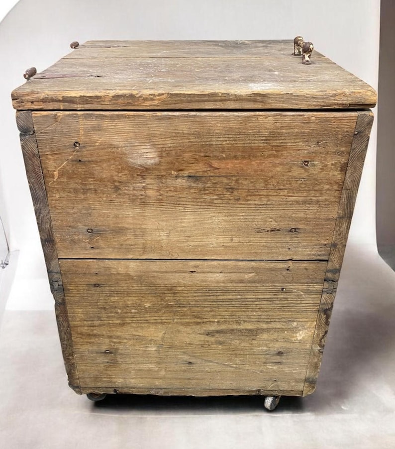 Rustic Ice Chest Antique Wooden Ice Chest, Ice Box, Galvanized Liner, Farmhouse ...
