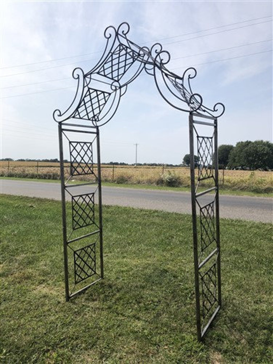 Arco del jardín de metal de celosía florero enrejado al aire | Etsy