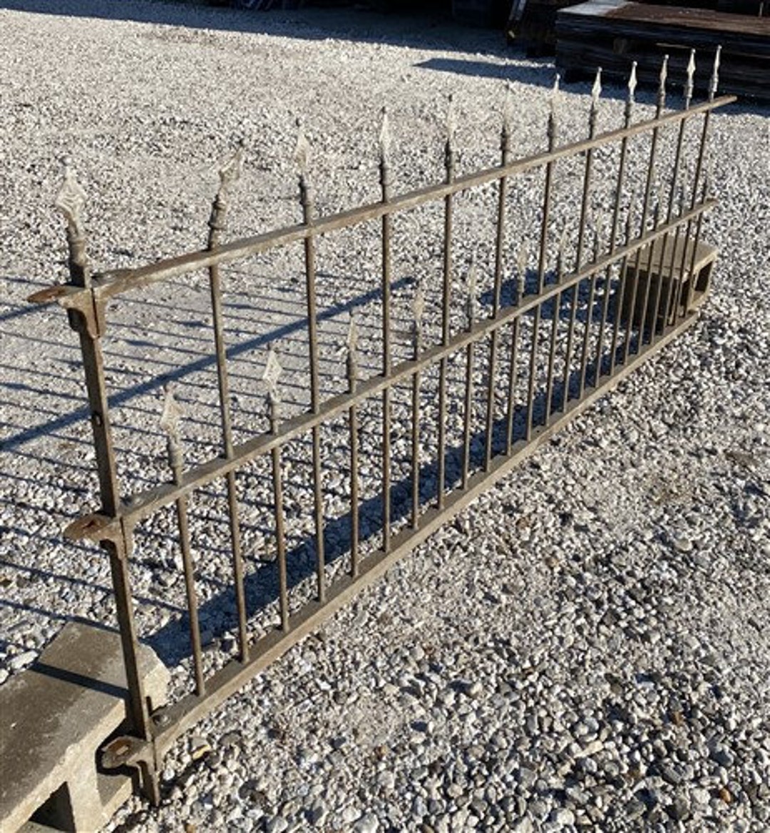 Wrought Iron Fence Panel, Architectural Salvage Grate, Garden Art