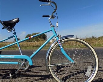 1970s Columbia Twosome Bicycle, Turquoise Tandem Person Bike