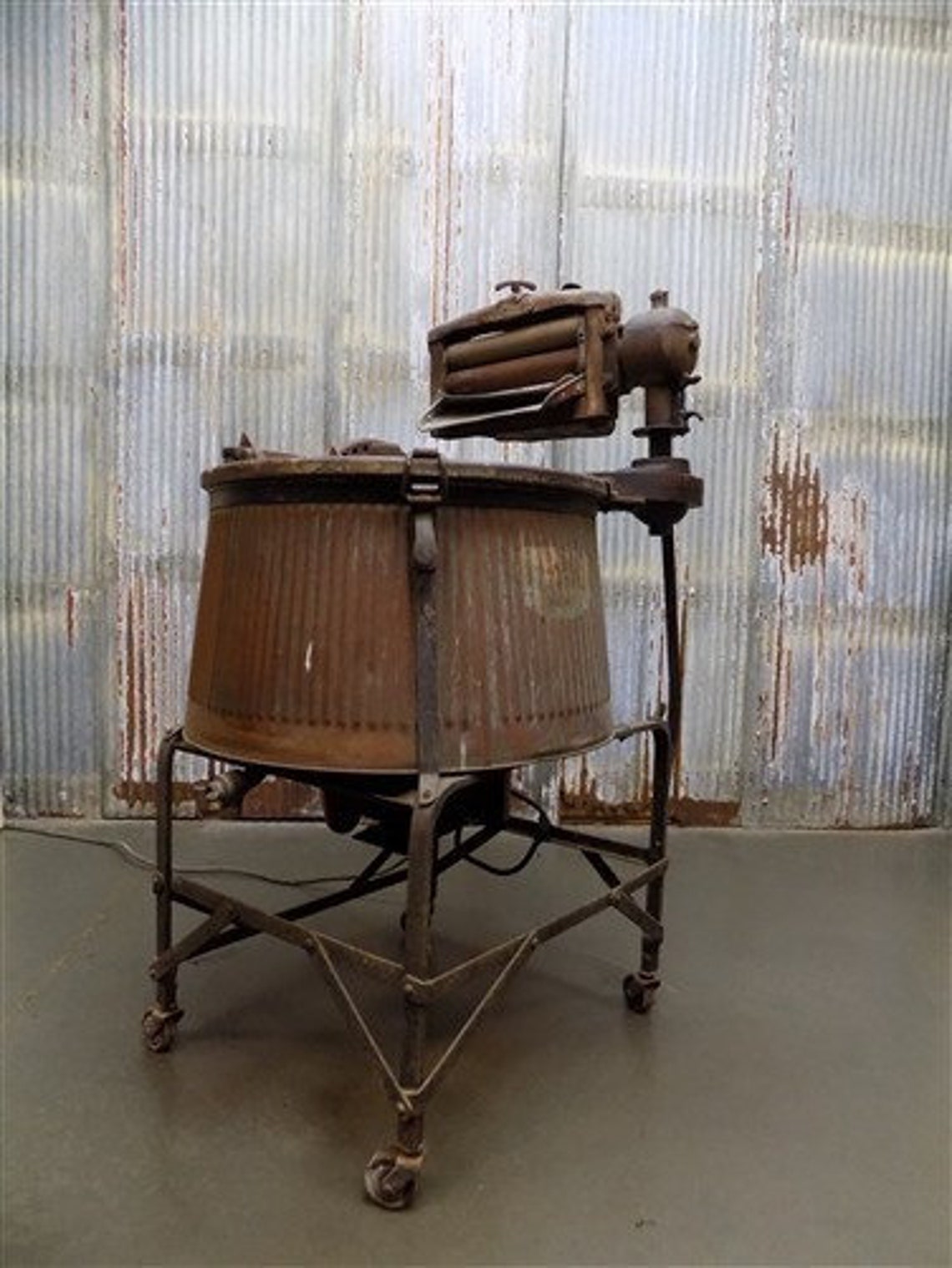 Antique Copper Electric Washing Machine Agitator Wringer Etsy