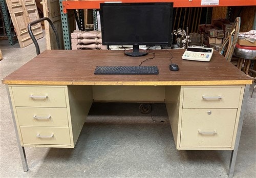 Vintage Mid Century Desk Home Office Furniture Desk With Drawers