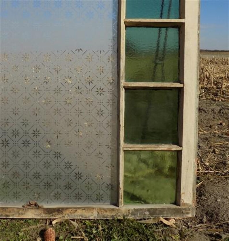 Antique Stained Glass, Rectangular Church Window, Architectural Art ...