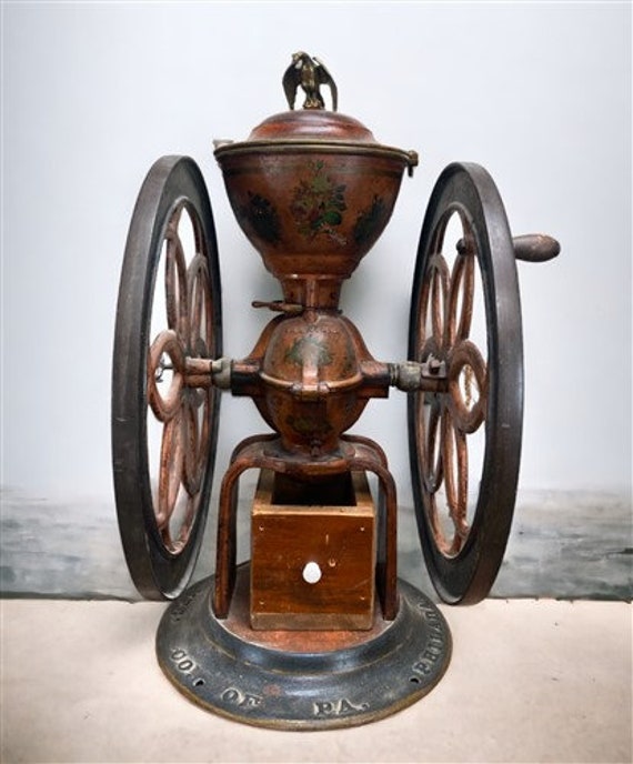 Enterprise Mfg Coffee Grinder No.12, Double 24' Wheels, Hand