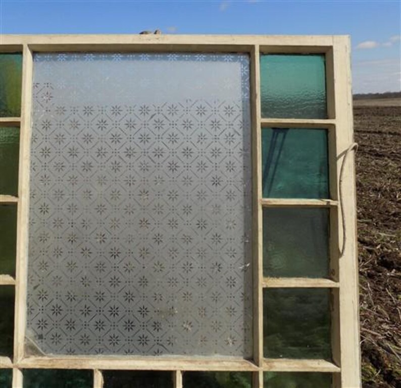 Antique Stained Glass, Rectangular Church Window, Architectural Art ...