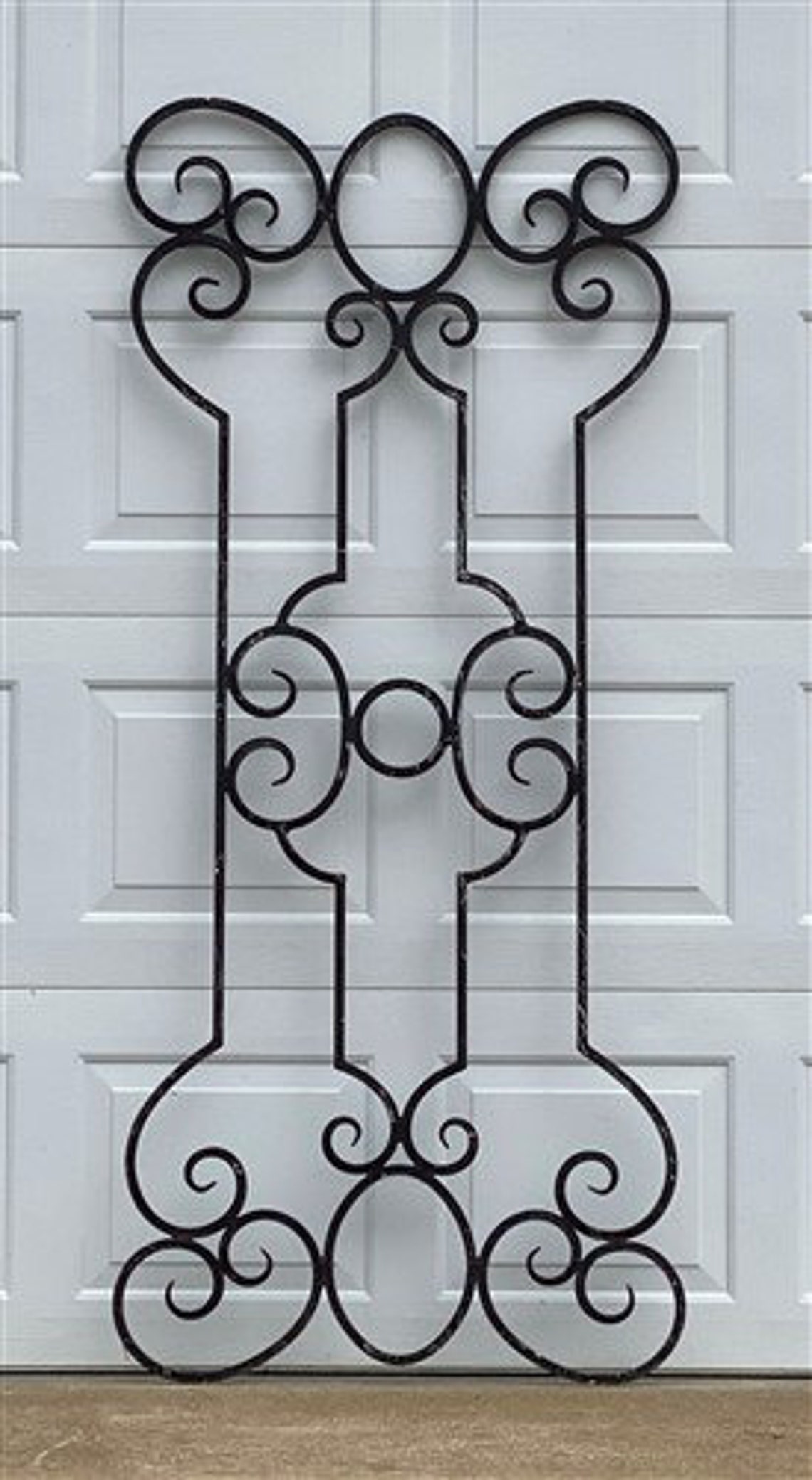 Vintage Wrought Iron Wall Hanging Panel Decorative Scroll Etsy