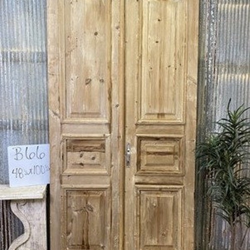 Antique French Double Doors 43.5x104 Thick Molding European Etsy