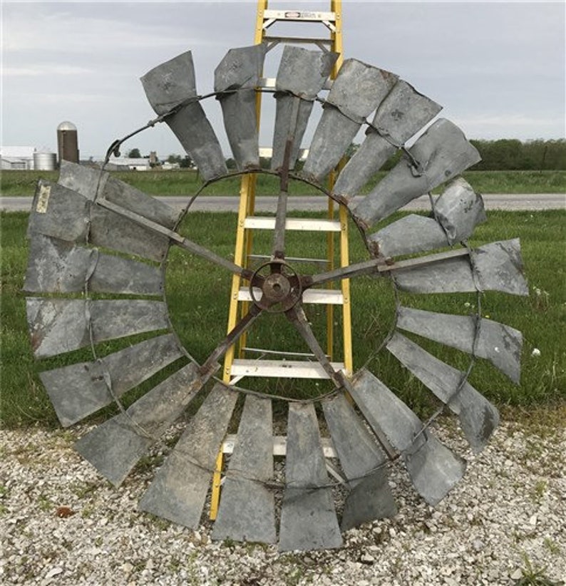 8' Antique Vintage Windmill Blades Rustic Windmill Head Etsy