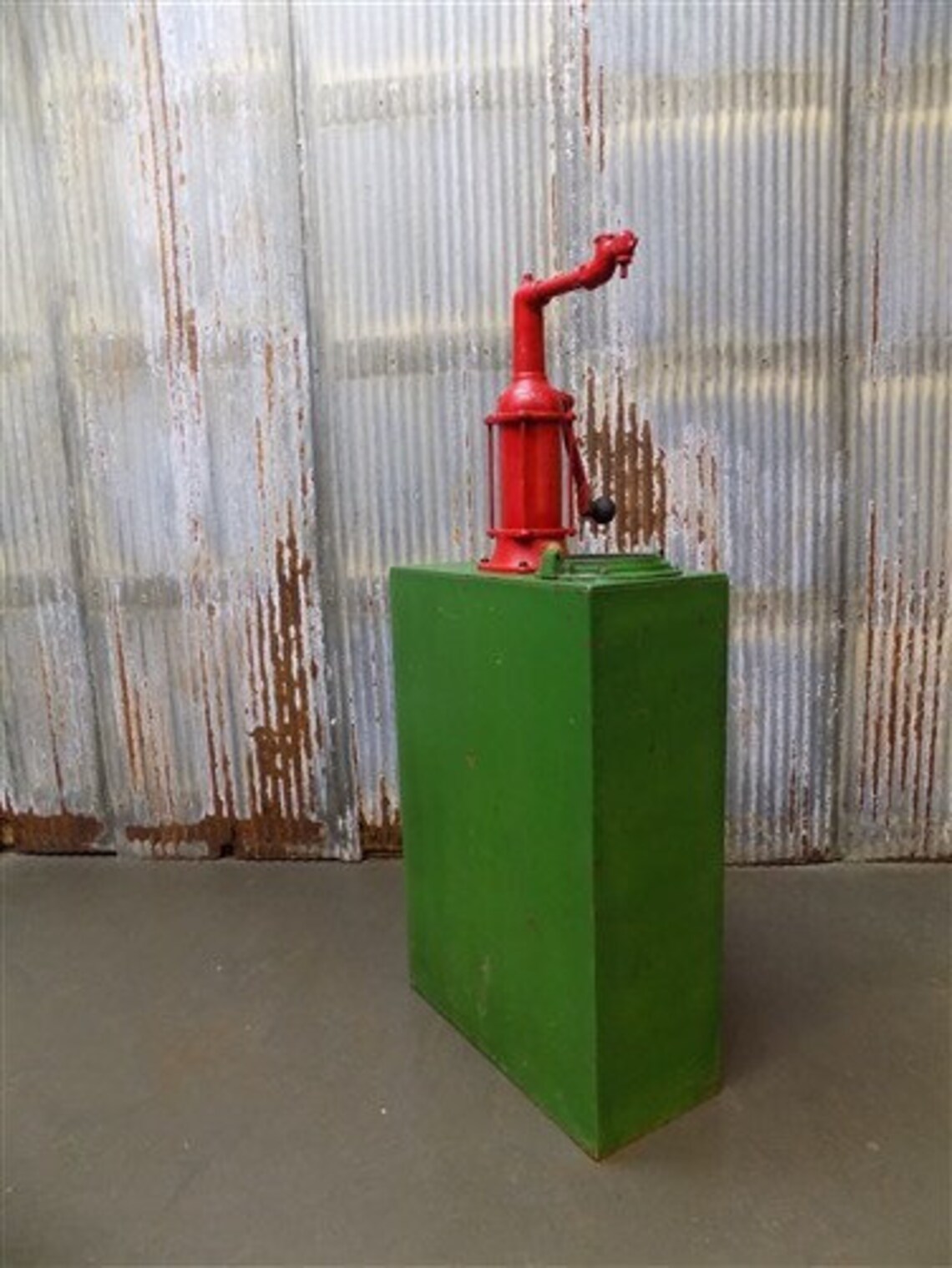 Vintage Oil Lubester Pump Dispenser With Hand Crank Etsy