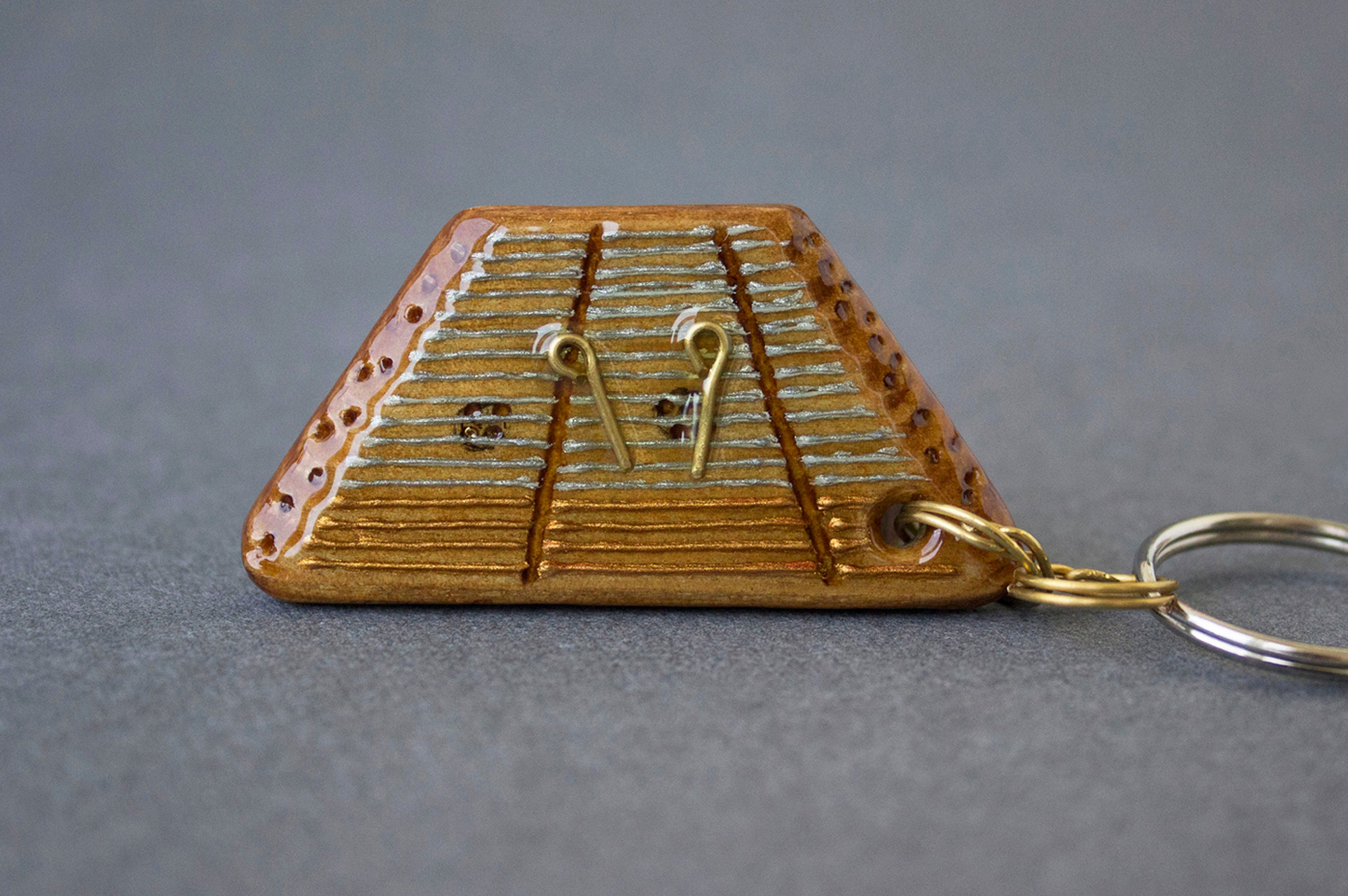 Hammered dulcimer with custom name. Wooden keychain & Tree of Etsy