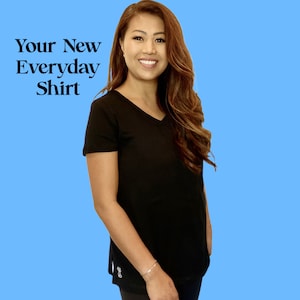 Black Minimalist Braless Tee