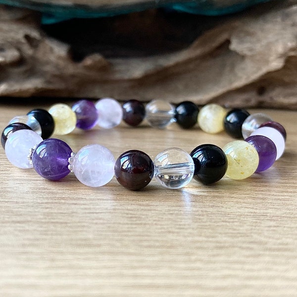 Twin Flame Bracelet | Soulmate Divine Love and Connection | Sacred Union | Heart Chakra Bracelet | Choose 6mm or 8mm Gemstone Beads