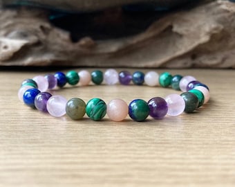 Childbirth, Midwife Pregnancy Bracelet, Birthing Crystals, Support during Labour and Delivery, 4mm/6mm beads