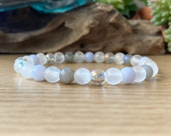 Ultimate Angelic Connection Bracelet | Divine Guidance, Enlightenment Gift | Crystals for Angelic Energies | Choose 4mm or 6mm Beads