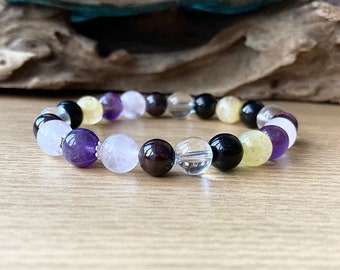 Twin Flame Bracelet | Soulmate Love and Connection | Sacred Union | 6mm or 8mm Gemstone Beads